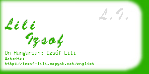 lili izsof business card