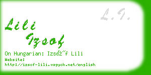 lili izsof business card